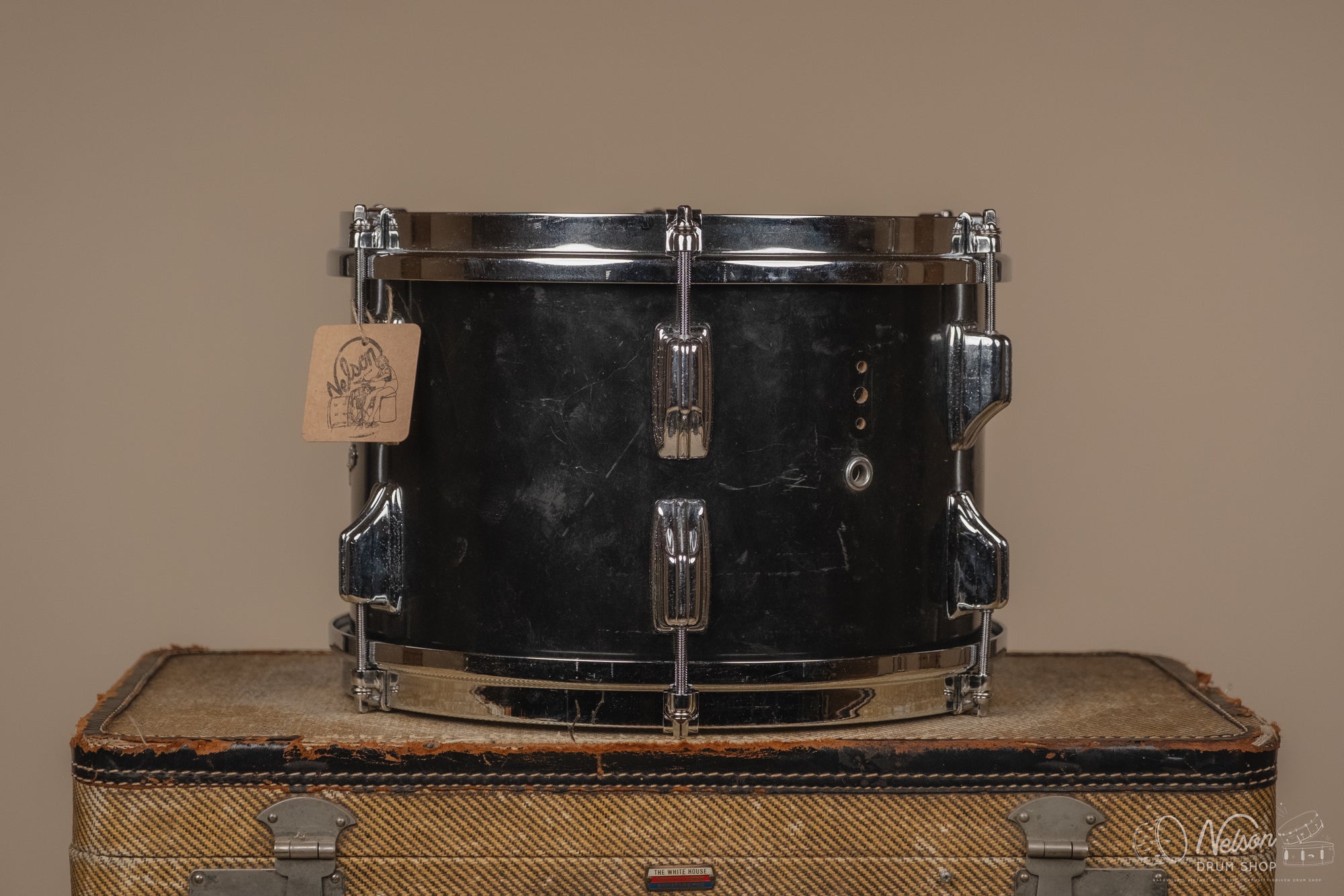 1970s Rogers Rack Tom in Jet Black Pearl - 8x12