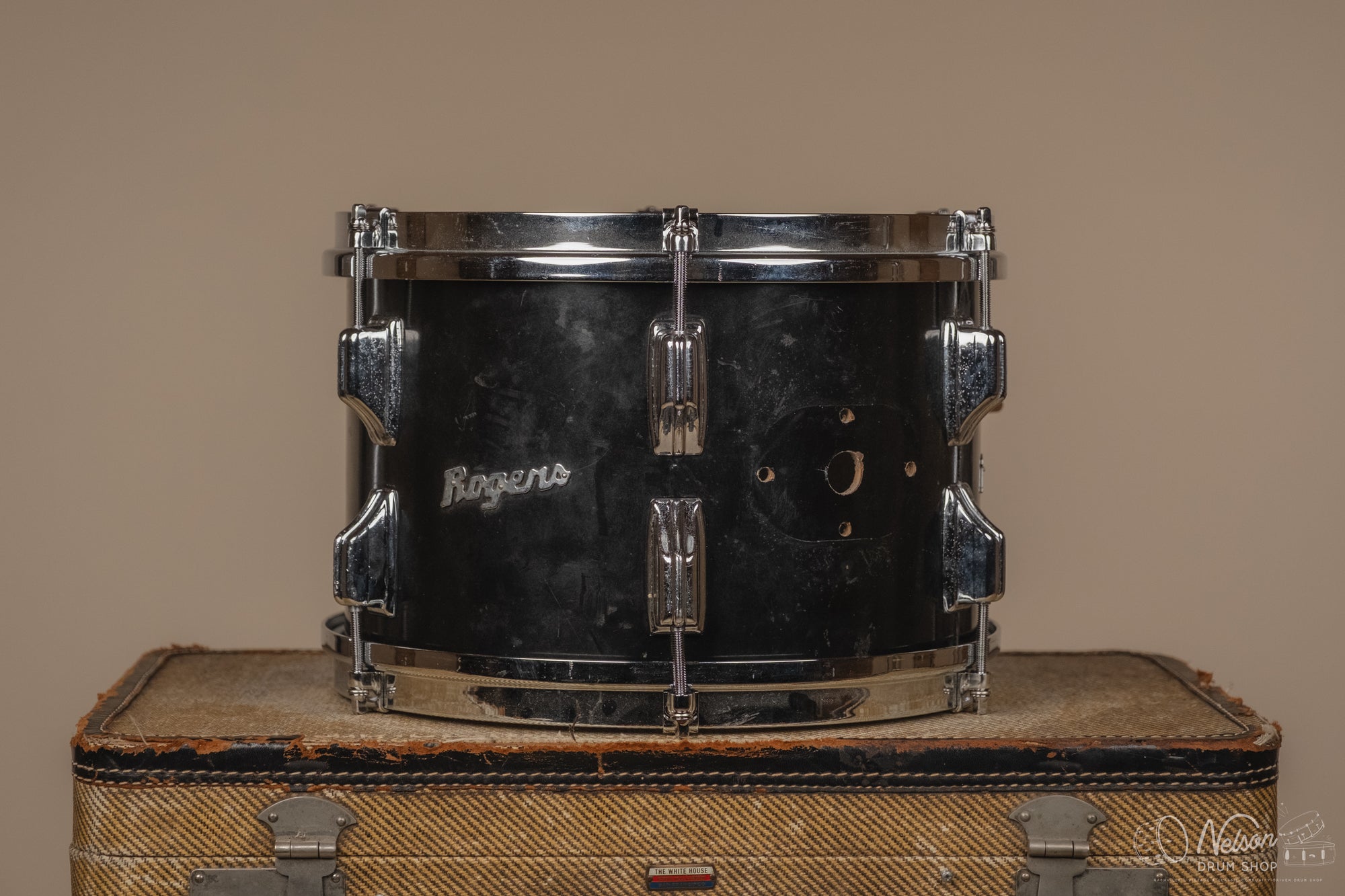 1970s Rogers Rack Tom in Jet Black Pearl - 8x12