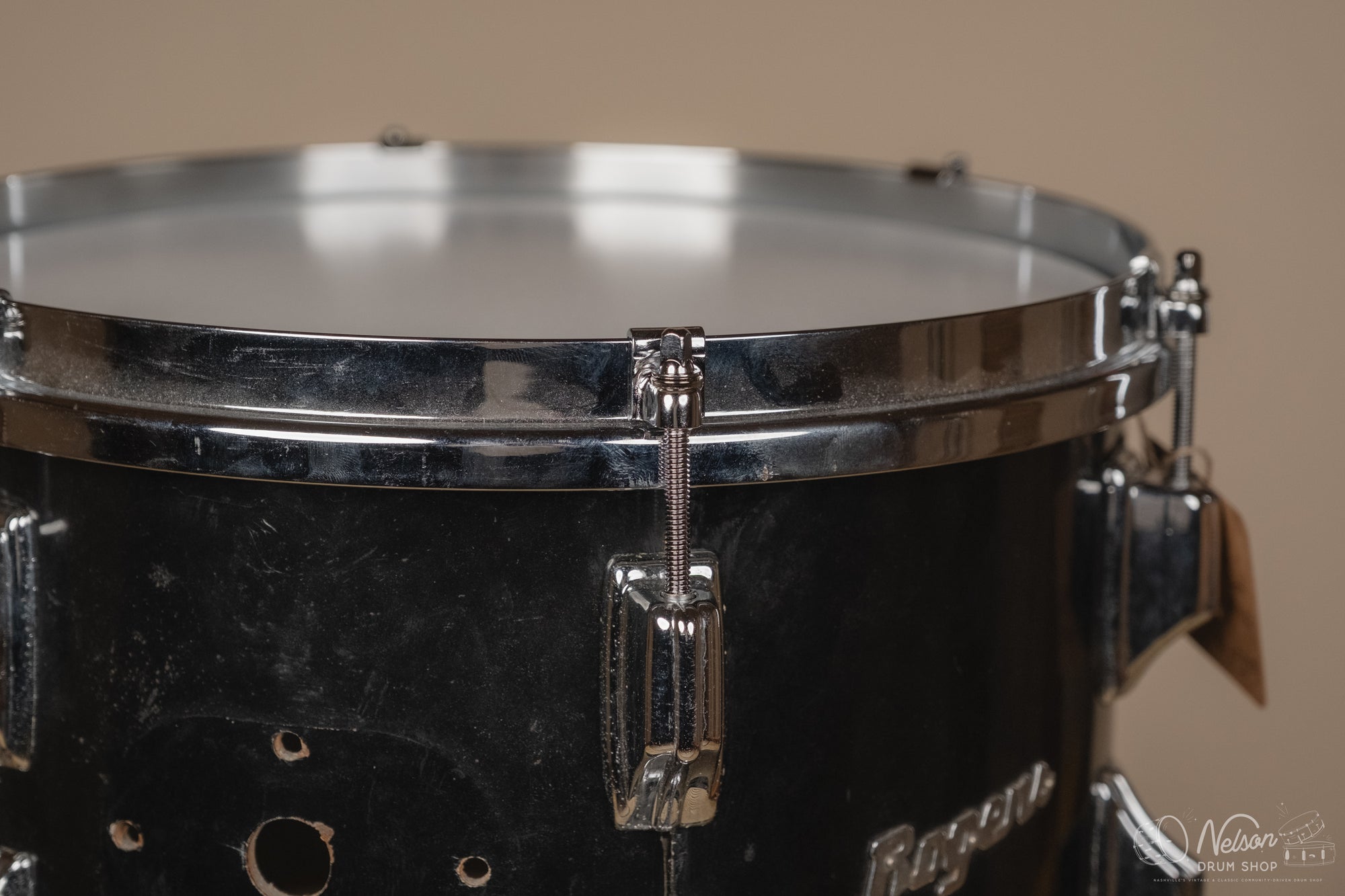 1970s Rogers Rack Tom in Jet Black Pearl - 8x12