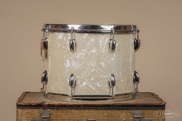 1970s Slingerland 3 ply Tom in White Marine Pearl - 10x14