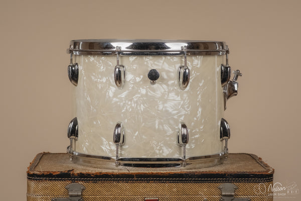 1970s Slingerland 3 ply Tom in White Marine Pearl - 10x14
