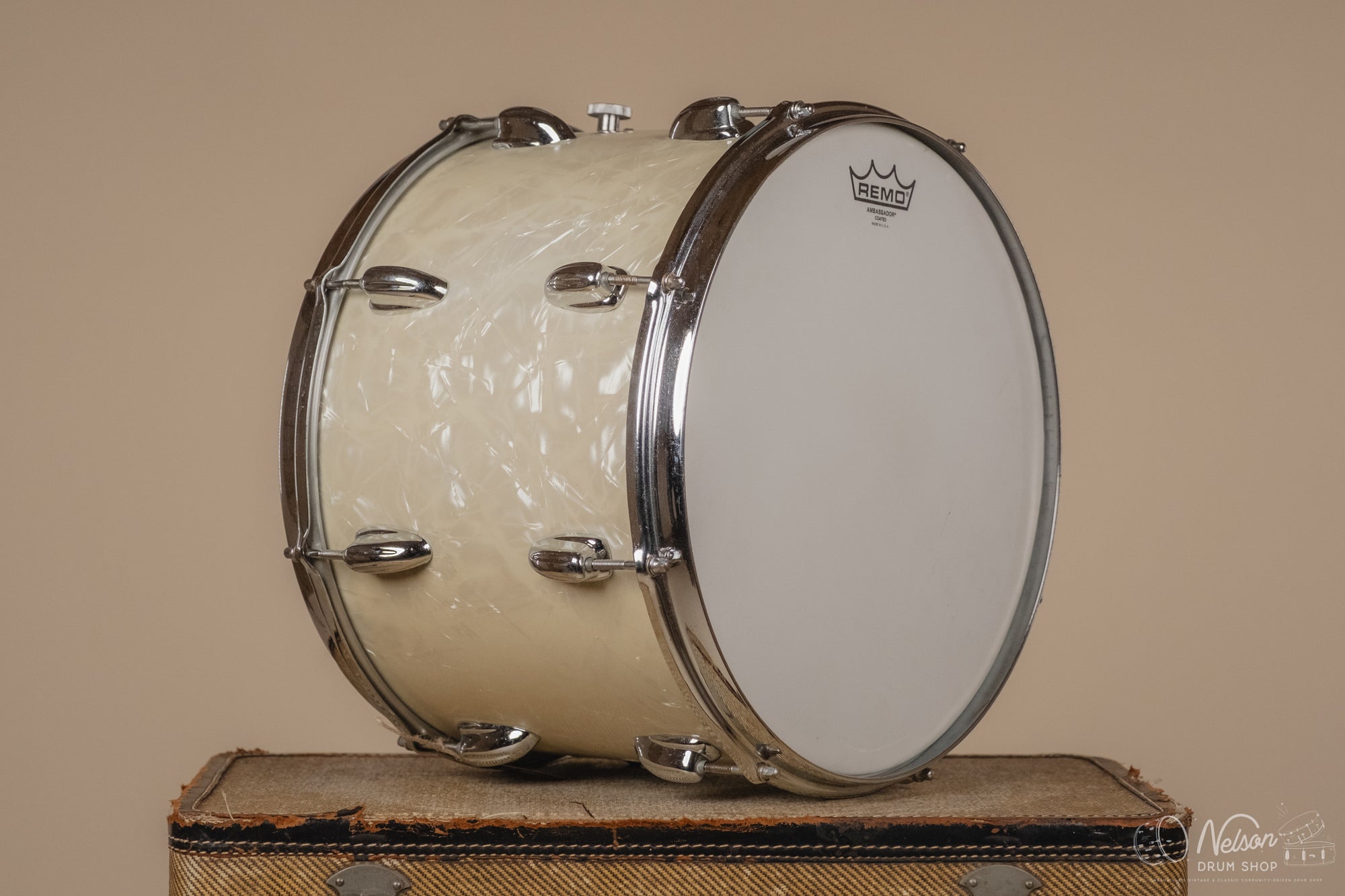 1970s Slingerland 3 ply Tom in White Marine Pearl - 10x14