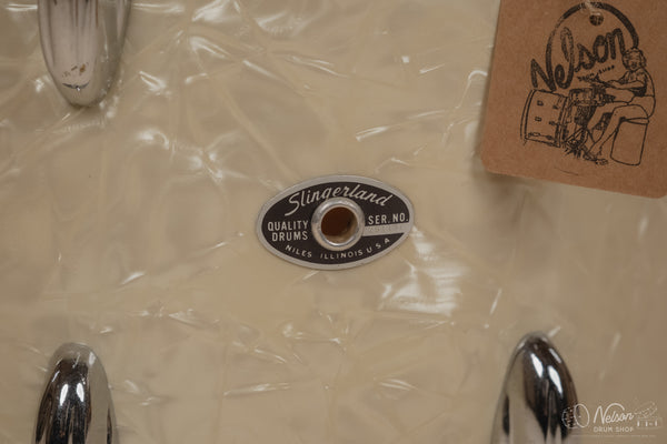 1970s Slingerland 3 ply Tom in White Marine Pearl - 10x14