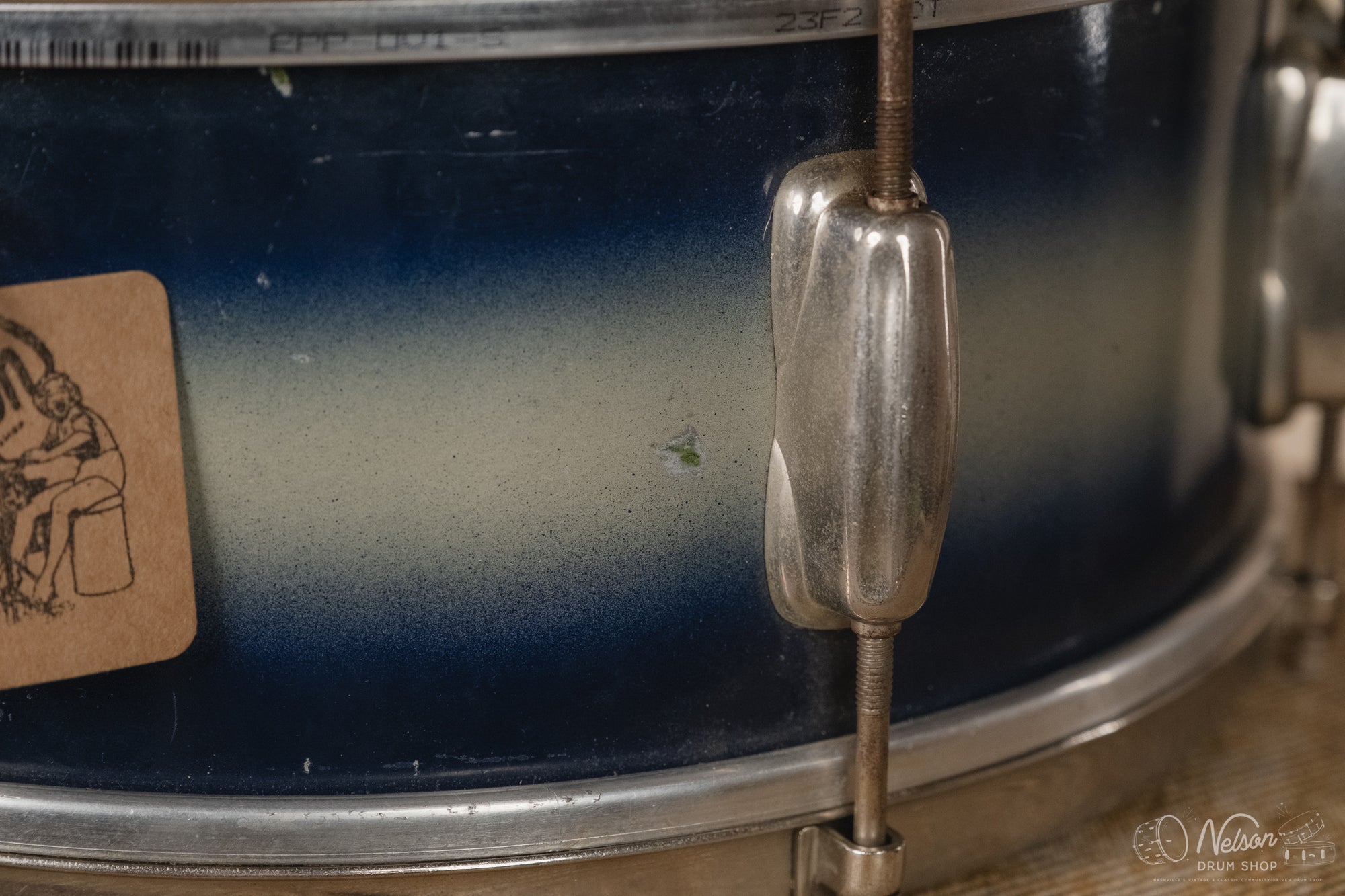 1960's Slingerland 'Student Model' in Blue & Silver Duco - 5.5x14