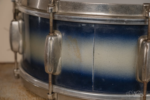 1960's Slingerland 'Student Model' in Blue & Silver Duco - 5.5x14