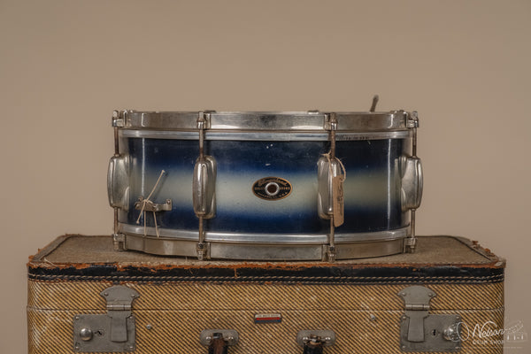 1960's Slingerland 'Student Model' in Blue & Silver Duco - 5.5x14