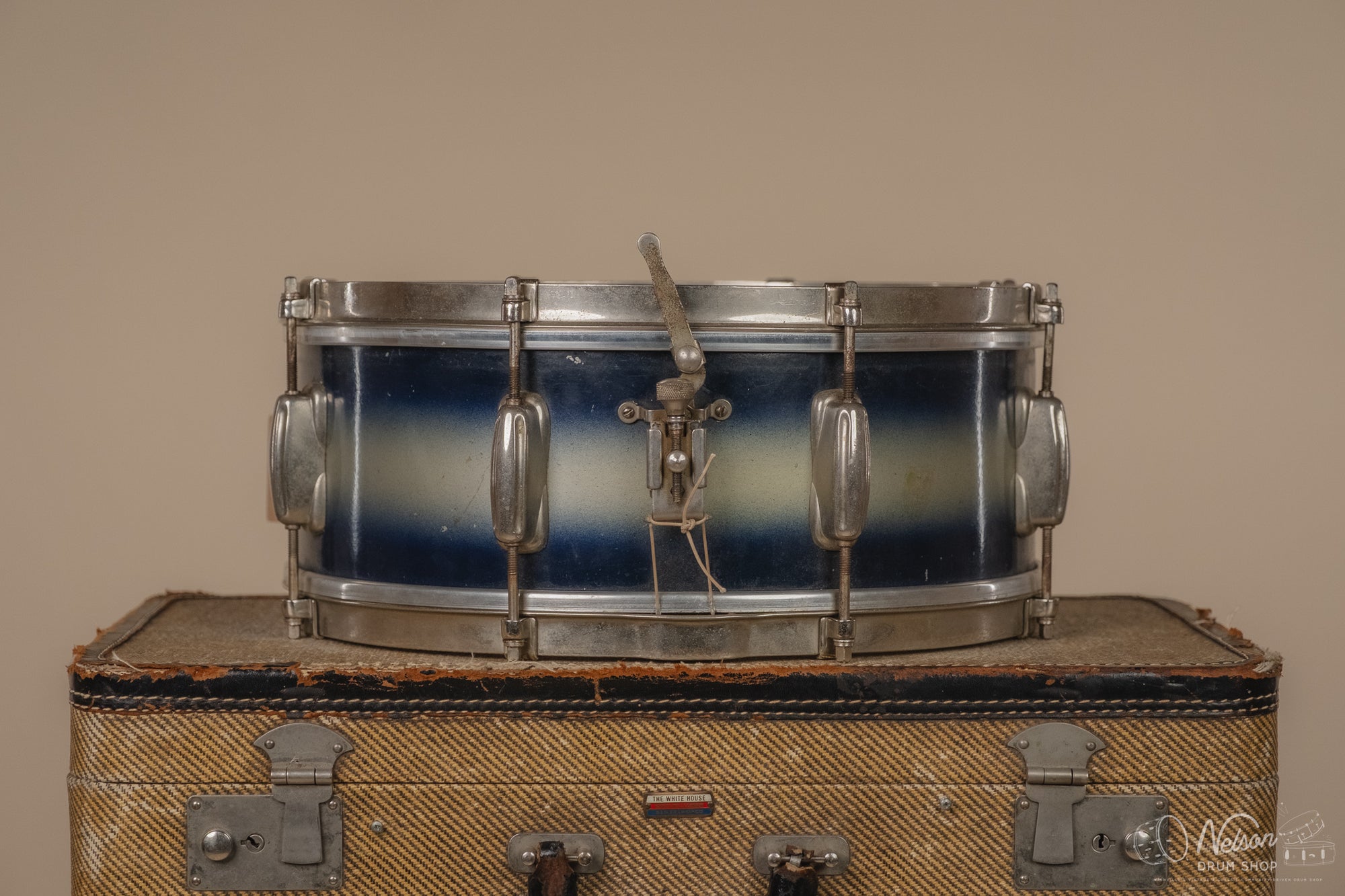 1960's Slingerland 'Student Model' in Blue & Silver Duco - 5.5x14