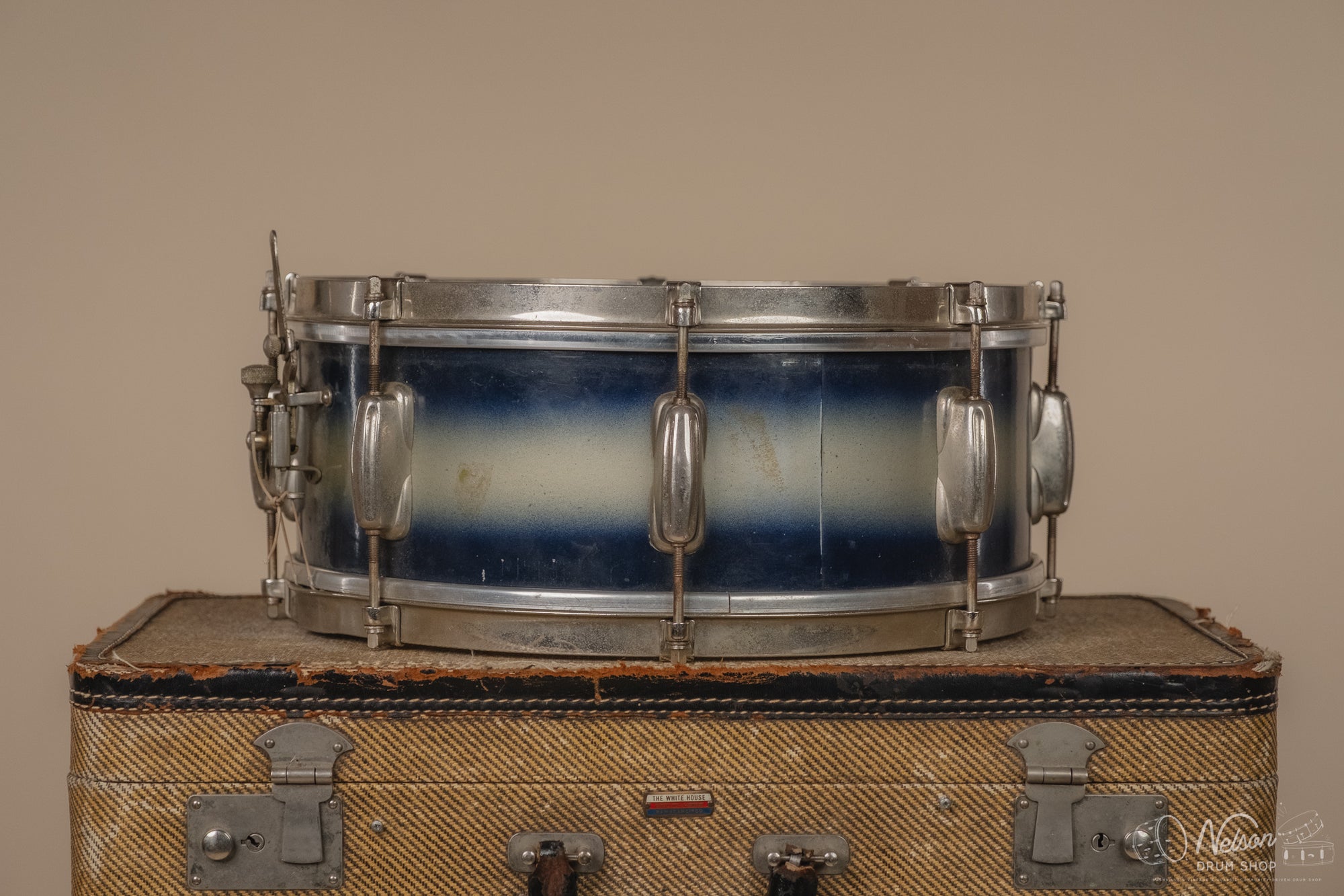 1960's Slingerland 'Student Model' in Blue & Silver Duco - 5.5x14