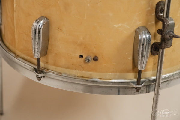 1940s/50s Slingerland 'Gene Krupa Deluxe Radio King' in White Marine Pearl - 14x24, 16x16, 9x13