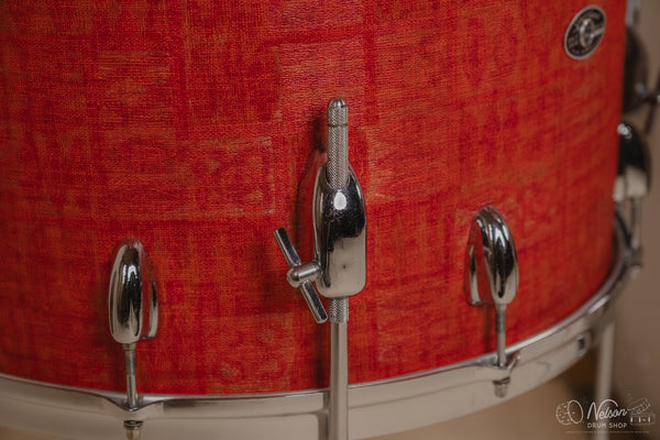 1970s Slingerland 'Super Rock' 51N in Red Aztec - 14x24, 9x13, 10x14, 16x18