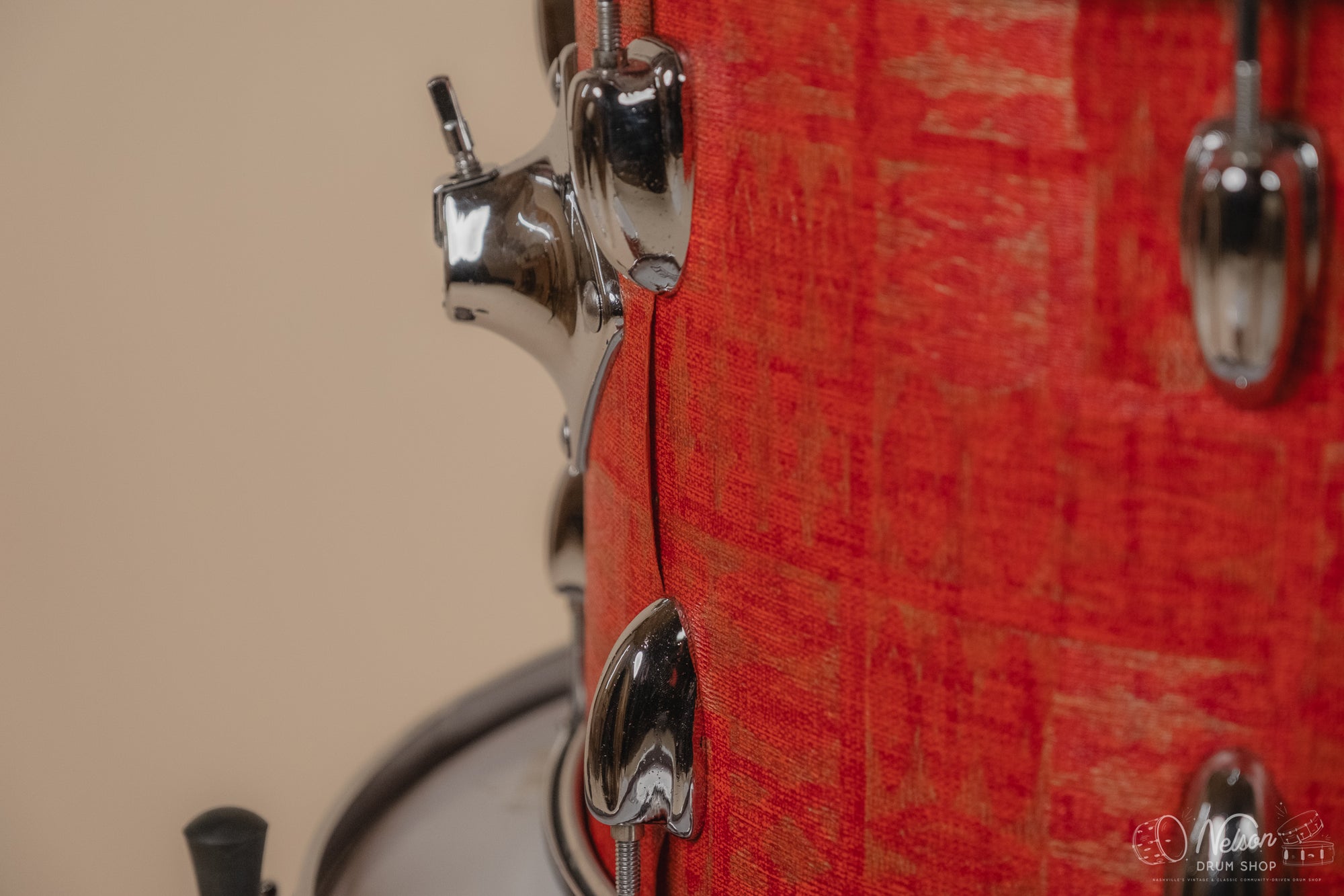 1970s Slingerland 'Super Rock' 51N in Red Aztec - 14x24, 9x13, 10x14, 16x18