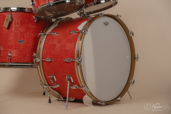 1970s Slingerland 'Super Rock' 51N in Red Aztec - 14x24, 9x13, 10x14, 16x18