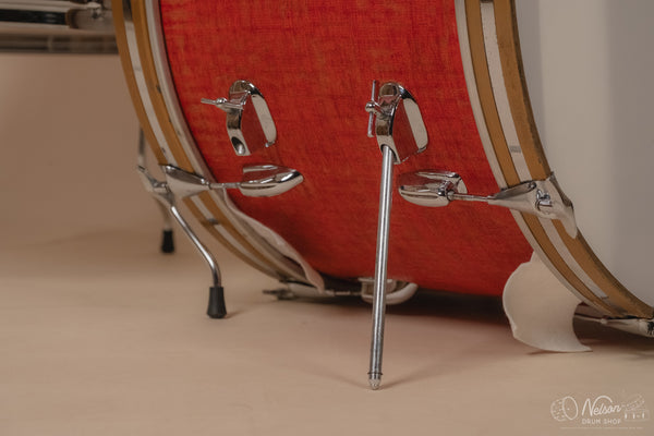 1970s Slingerland 'Super Rock' 51N in Red Aztec - 14x24, 9x13, 10x14, 16x18