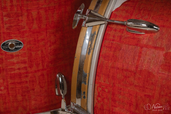 1970s Slingerland 'Super Rock' 51N in Red Aztec - 14x24, 9x13, 10x14, 16x18