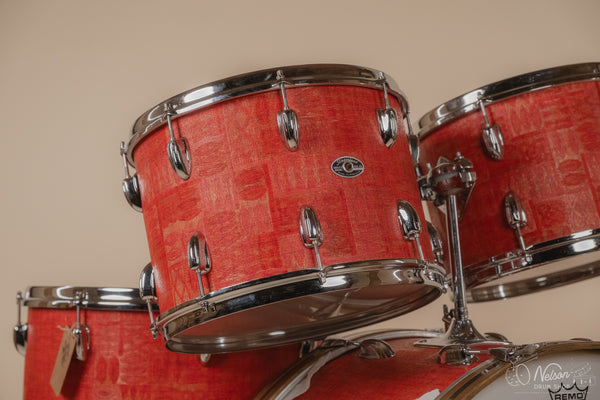 1970s Slingerland 'Super Rock' 51N in Red Aztec - 14x24, 9x13, 10x14, 16x18