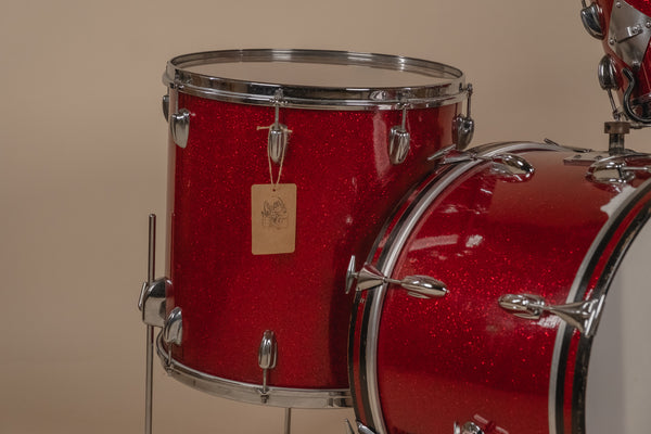 1966 Slingerland 'Modern Solo Outfit' No. 2RN in Red Sparkle -  8x12, 16x16, 14x20