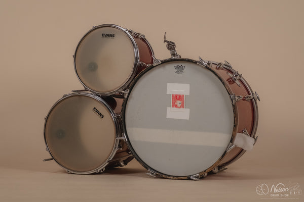 May 1962 Slingerland 'Modern Jazz Outfit' No. 9N in Red Sparkle - 14x20, 8x12, 14x14