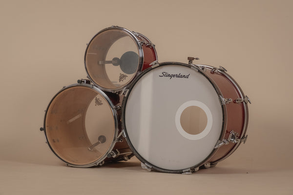 1966 Slingerland 'Modern Solo Outfit' No. 2RN in Red Sparkle -  8x12, 16x16, 14x20