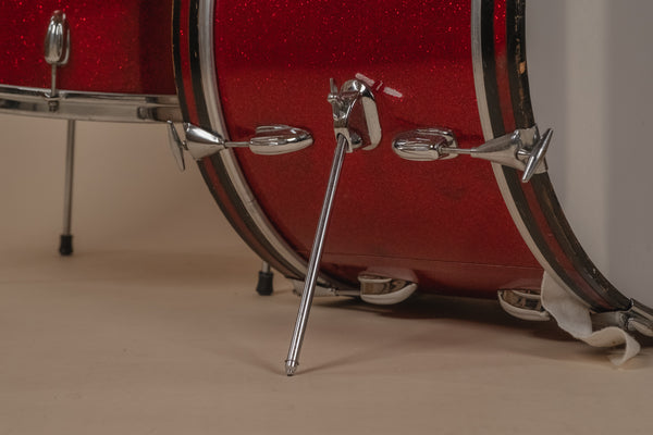 1966 Slingerland 'Modern Solo Outfit' No. 2RN in Red Sparkle -  8x12, 16x16, 14x20