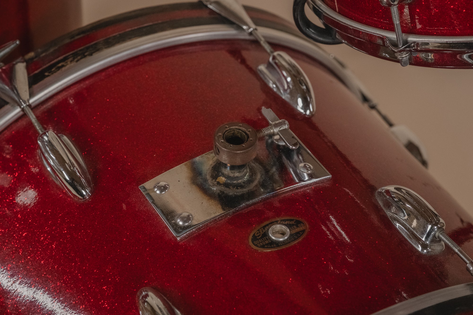 1966 Slingerland 'Modern Solo Outfit' No. 2RN in Red Sparkle -  8x12, 16x16, 14x20