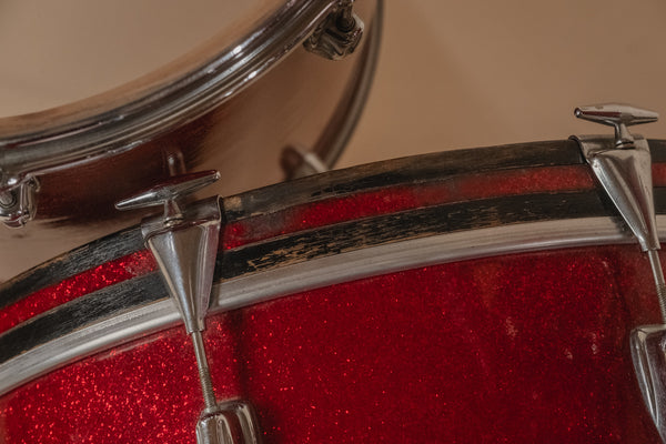 1966 Slingerland 'Modern Solo Outfit' No. 2RN in Red Sparkle -  8x12, 16x16, 14x20