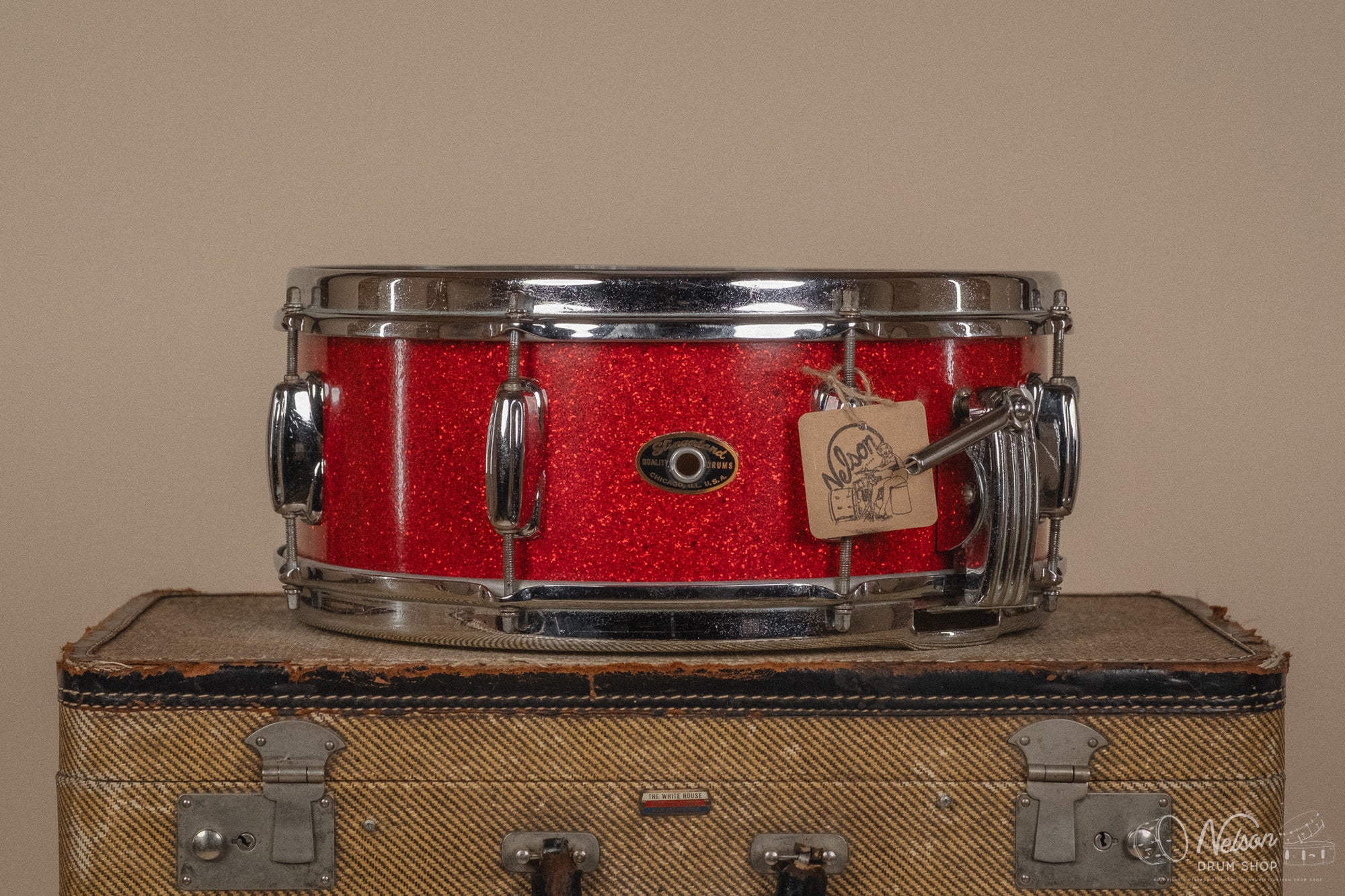 1950's Slingerland Super Gene Krupa Radio King in Sparkling Red Pearl - 5.5x14