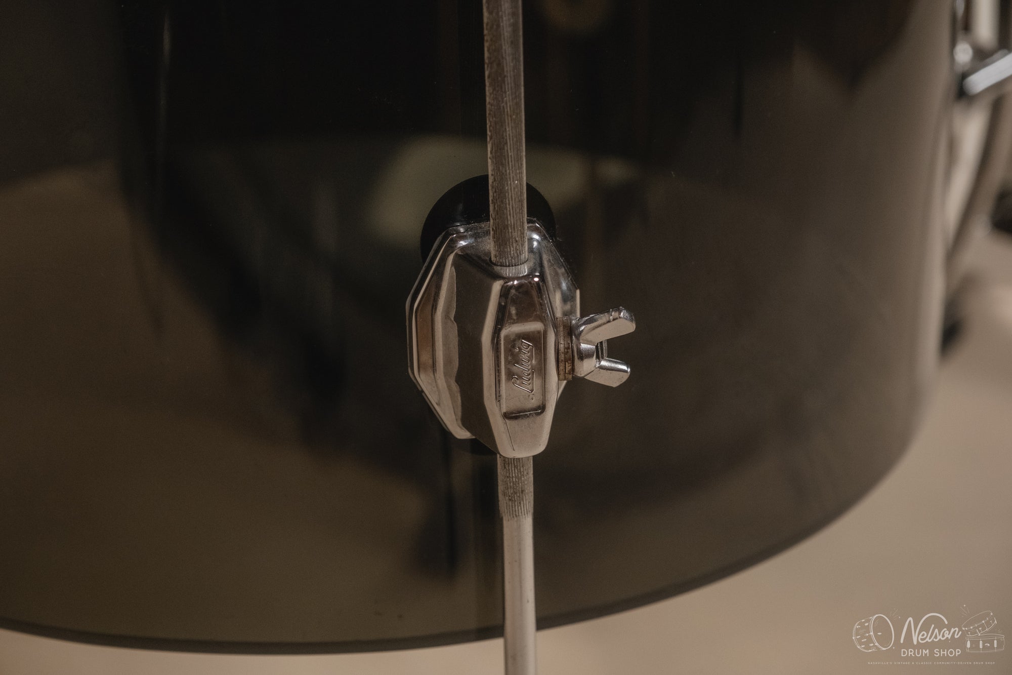 Late 1970s Ludwig Power Concert Kit in Smoke Vistalite - 16x24, 15x16, 16x18