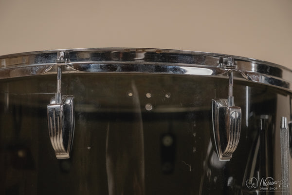 Late 1970s Ludwig Power Concert Kit in Smoke Vistalite - 16x24, 15x16, 16x18