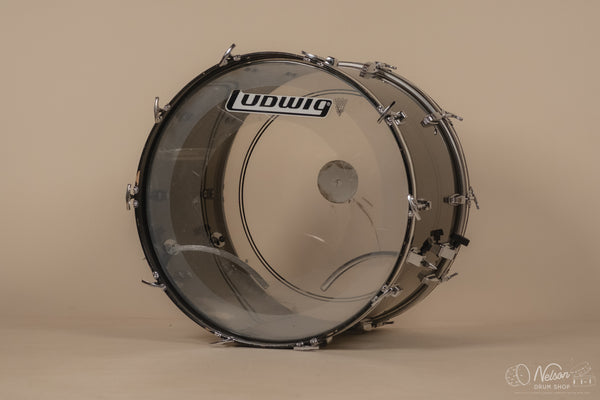 Late 1970s Ludwig Power Concert Kit in Smoke Vistalite - 16x24, 15x16, 16x18