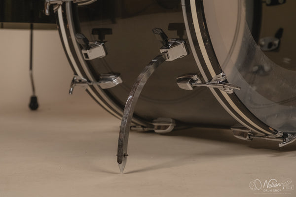 Late 1970s Ludwig Power Concert Kit in Smoke Vistalite - 16x24, 15x16, 16x18