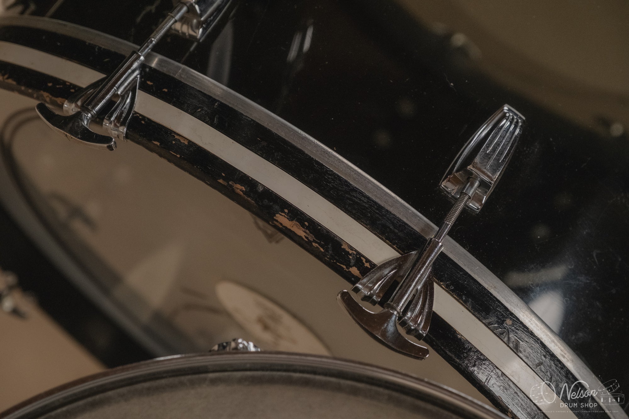 Late 1970s Ludwig Power Concert Kit in Smoke Vistalite - 16x24, 15x16, 16x18
