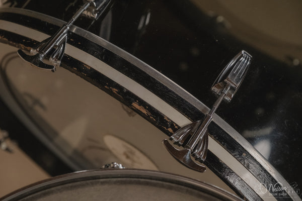 Late 1970s Ludwig Power Concert Kit in Smoke Vistalite - 16x24, 15x16, 16x18