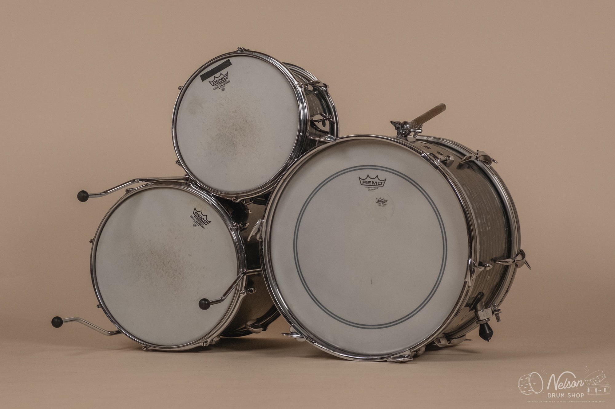 1960's Sonor Teardrop Be Bop Kit in Slate Pearl - 12x18, 14x14, 8x12