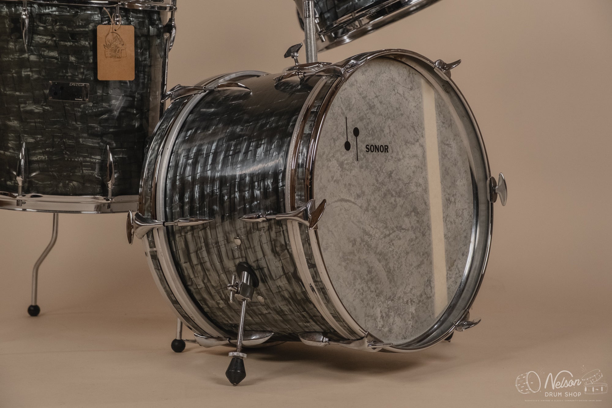 1960's Sonor Teardrop Be Bop Kit in Slate Pearl - 12x18, 14x14, 8x12