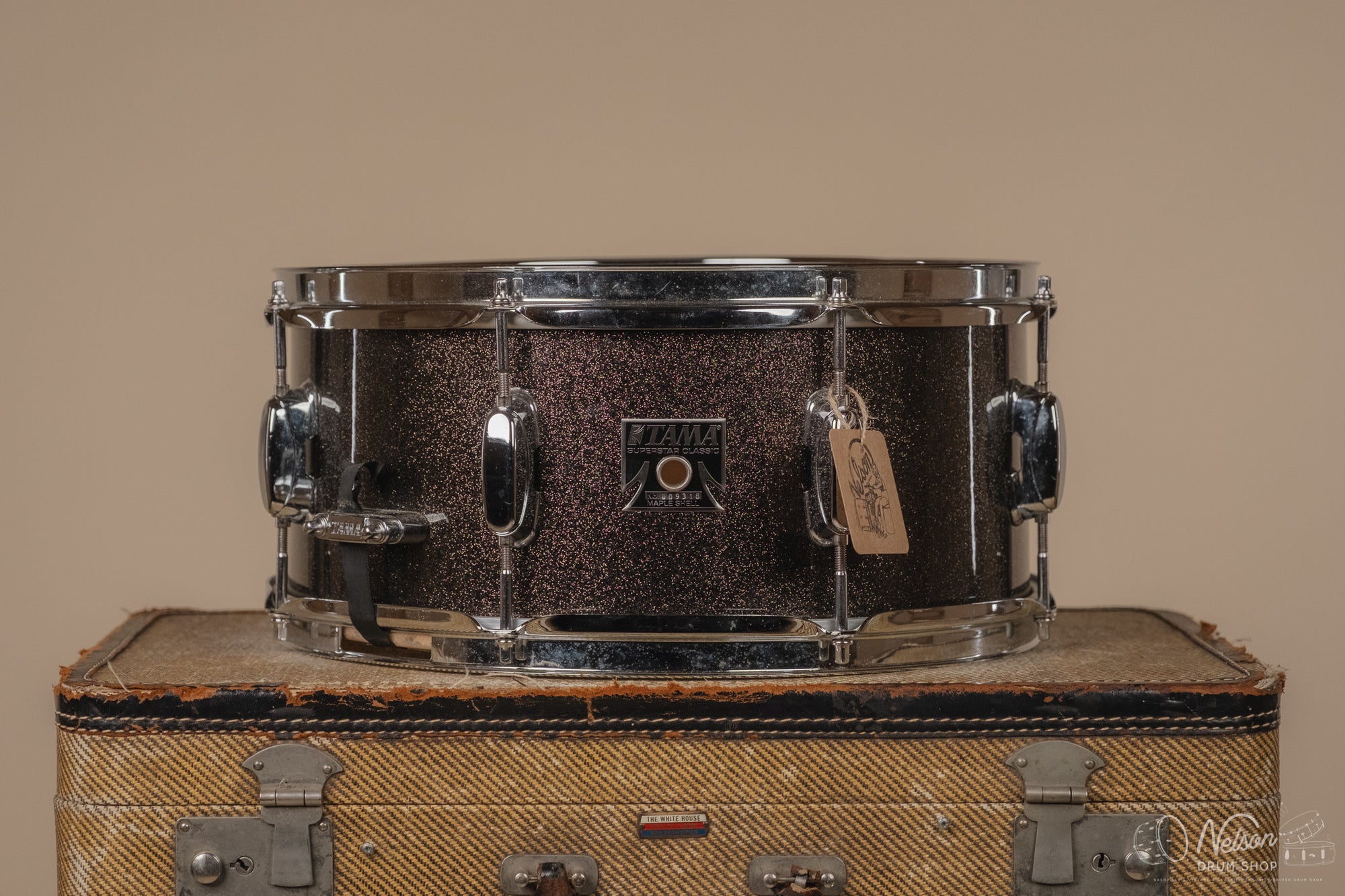 Used Tama 'Superstar' in Black Sparkle - 6.5x14