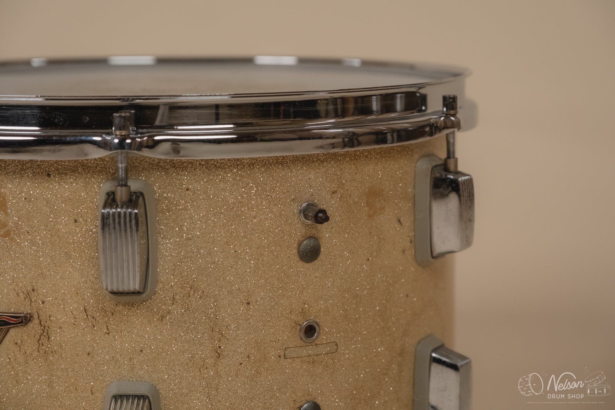 1960s Trixon 'Speedfire' in Golden Glass Sparkle - 14x16/20, 9x13