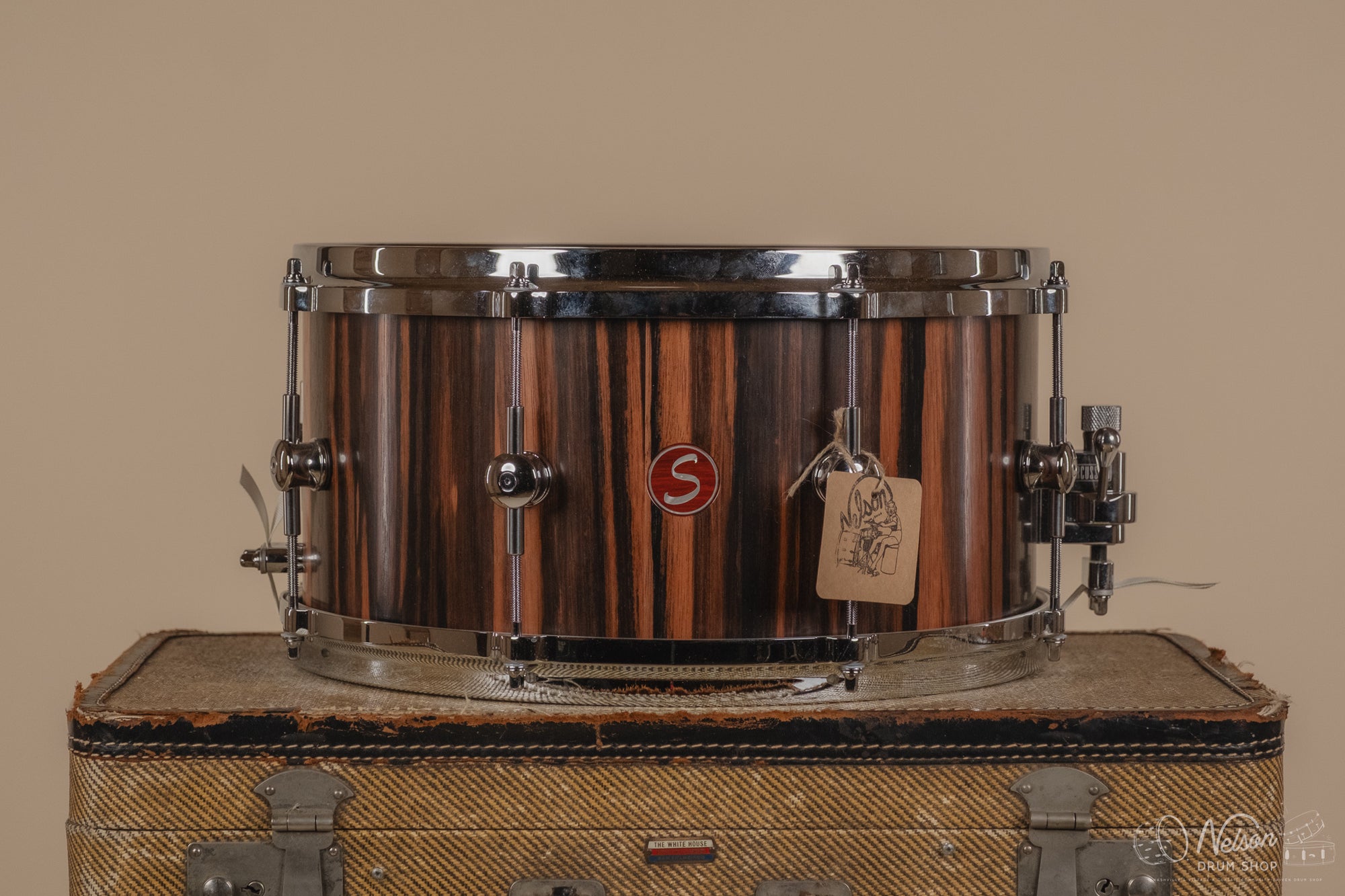Used Sugar Percussion Macassar Ebony in Natural Oil - 7x14