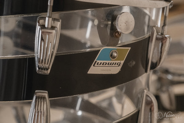 1970s Ludwig Vistalite Pattern C in Smoke/Clear - 14x24, 16x16, 10x14, 9x13