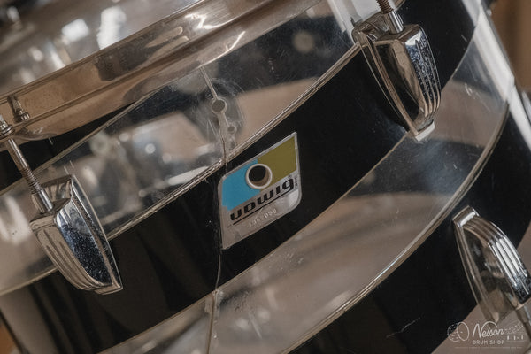 1970s Ludwig Vistalite Pattern C in Smoke/Clear - 14x24, 16x16, 10x14, 9x13