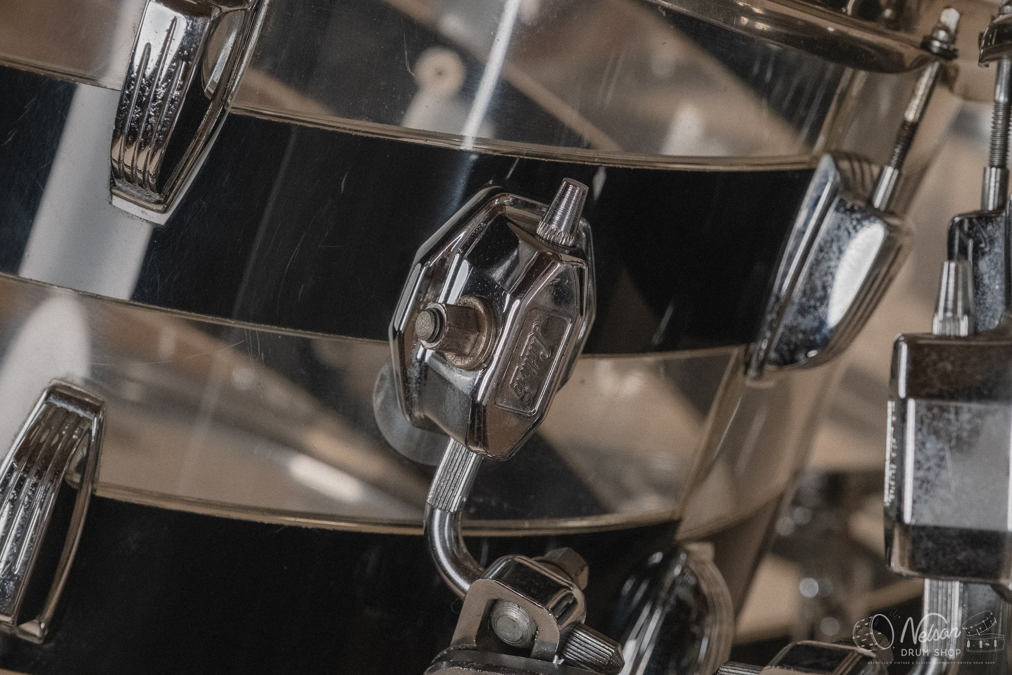 1970s Ludwig Vistalite Pattern C in Smoke/Clear - 14x24, 16x16, 10x14, 9x13