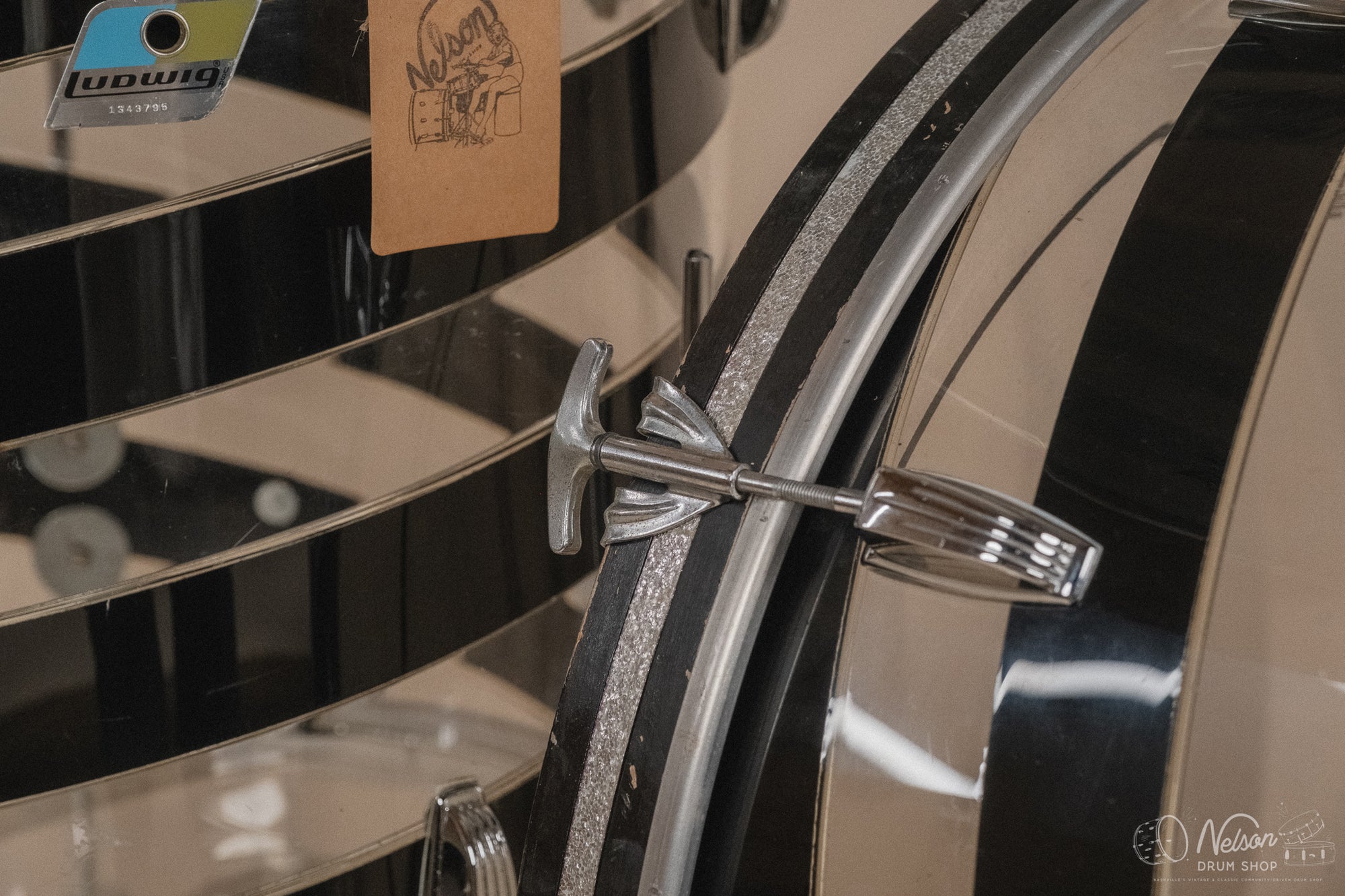 1970s Ludwig Vistalite Pattern C in Smoke/Clear - 14x24, 16x16, 10x14, 9x13