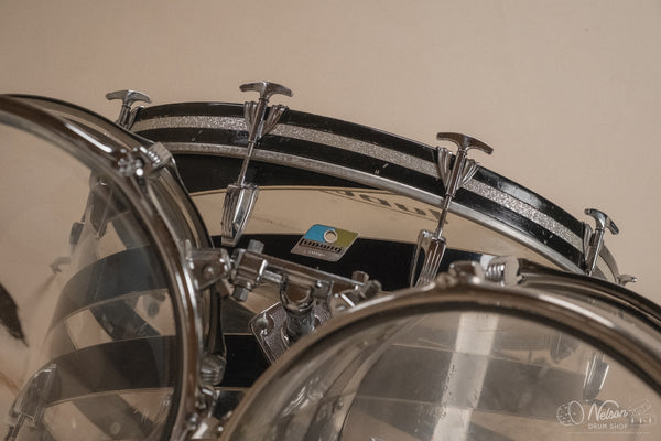 1970s Ludwig Vistalite Pattern C in Smoke/Clear - 14x24, 16x16, 10x14, 9x13
