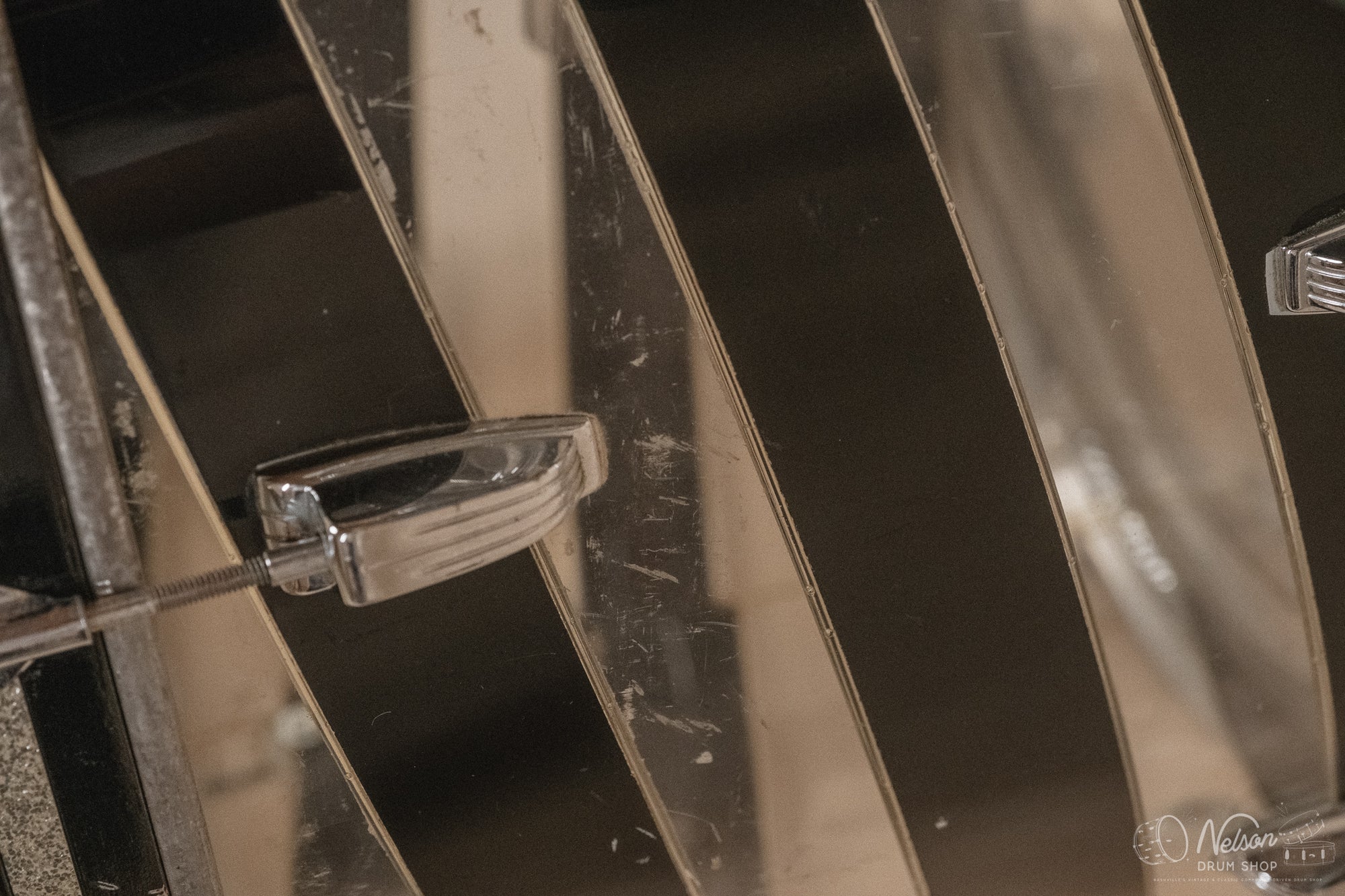 1970s Ludwig Vistalite Pattern C in Smoke/Clear - 14x24, 16x16, 10x14, 9x13