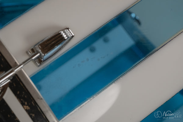 1970s Ludwig Vistalite 'Pattern F' in Blue & White - 14x22, 8x12, 16x16