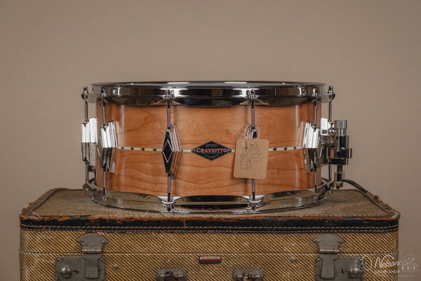 Craviotto Custom Shop  Cherry w/ Maple Inlay - 6.5x14