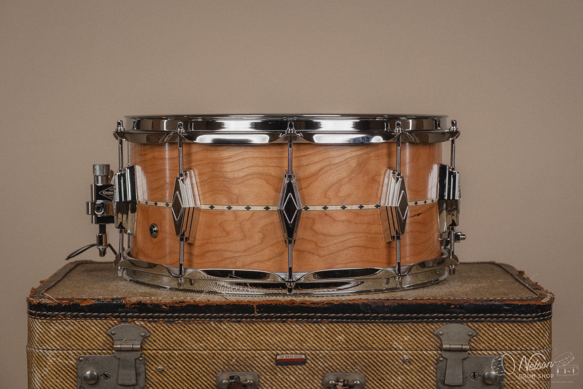 Craviotto Custom Shop  Cherry w/ Maple Inlay - 6.5x14