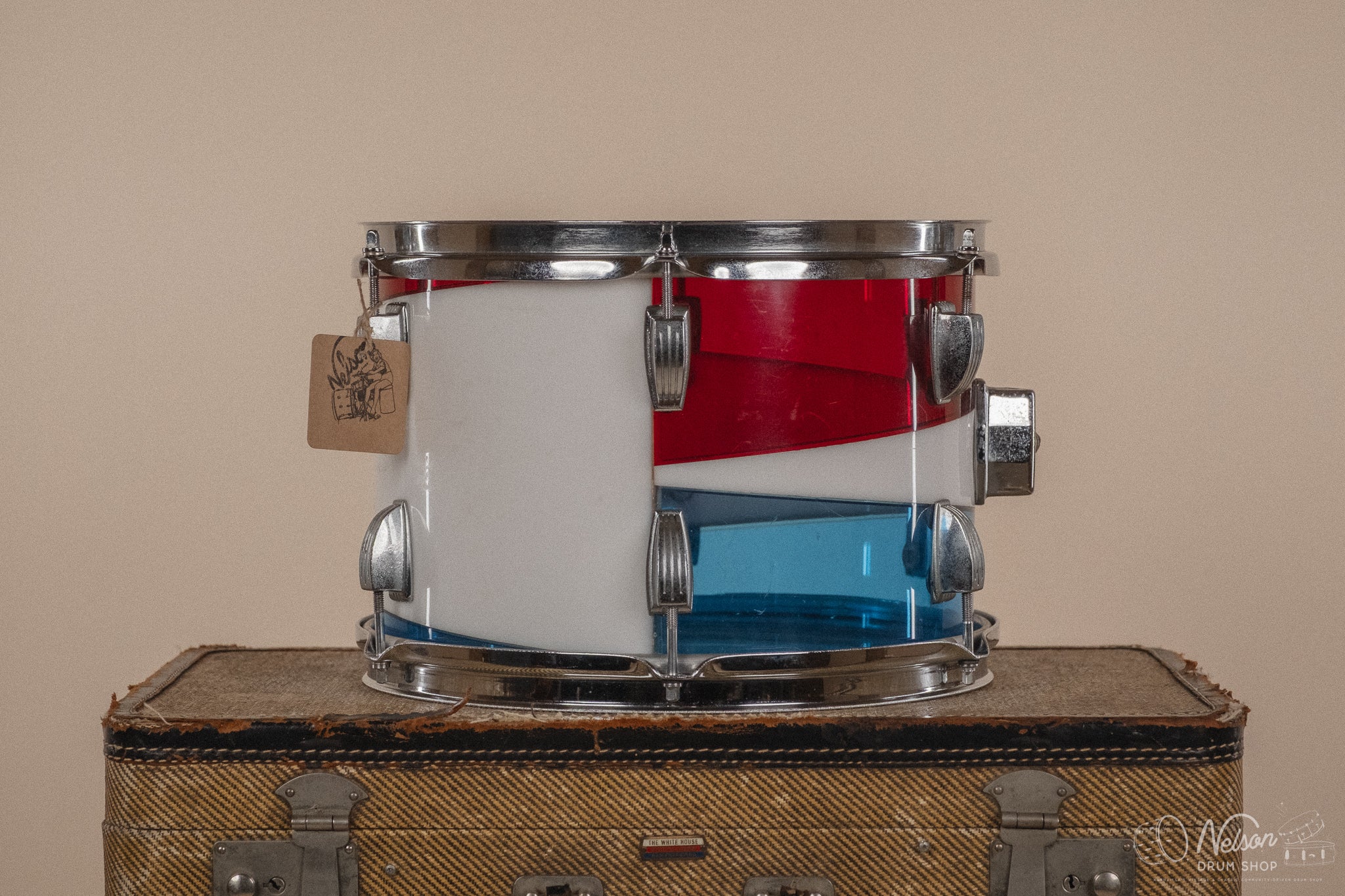 1970s Ludwig Vistalite Pattern D Bicentennial Red/White/Blue