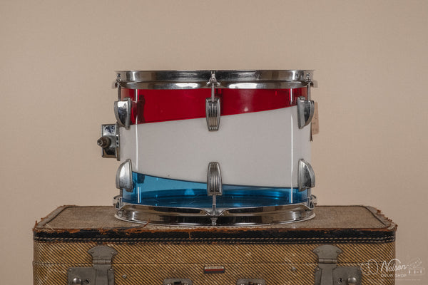 1970s Ludwig Vistalite Pattern D Bicentennial Red/White/Blue - 8x12