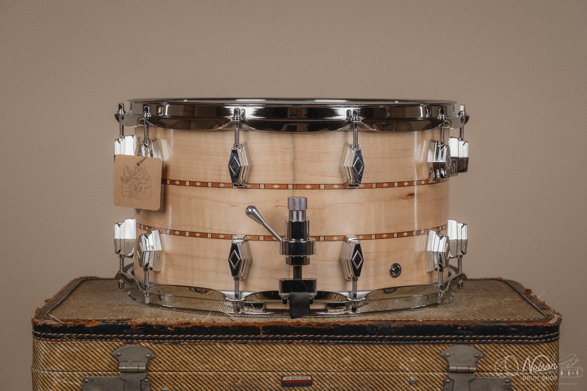Craviotto Custom Shop Maple w/ Double Walnut Inlays - 8x14