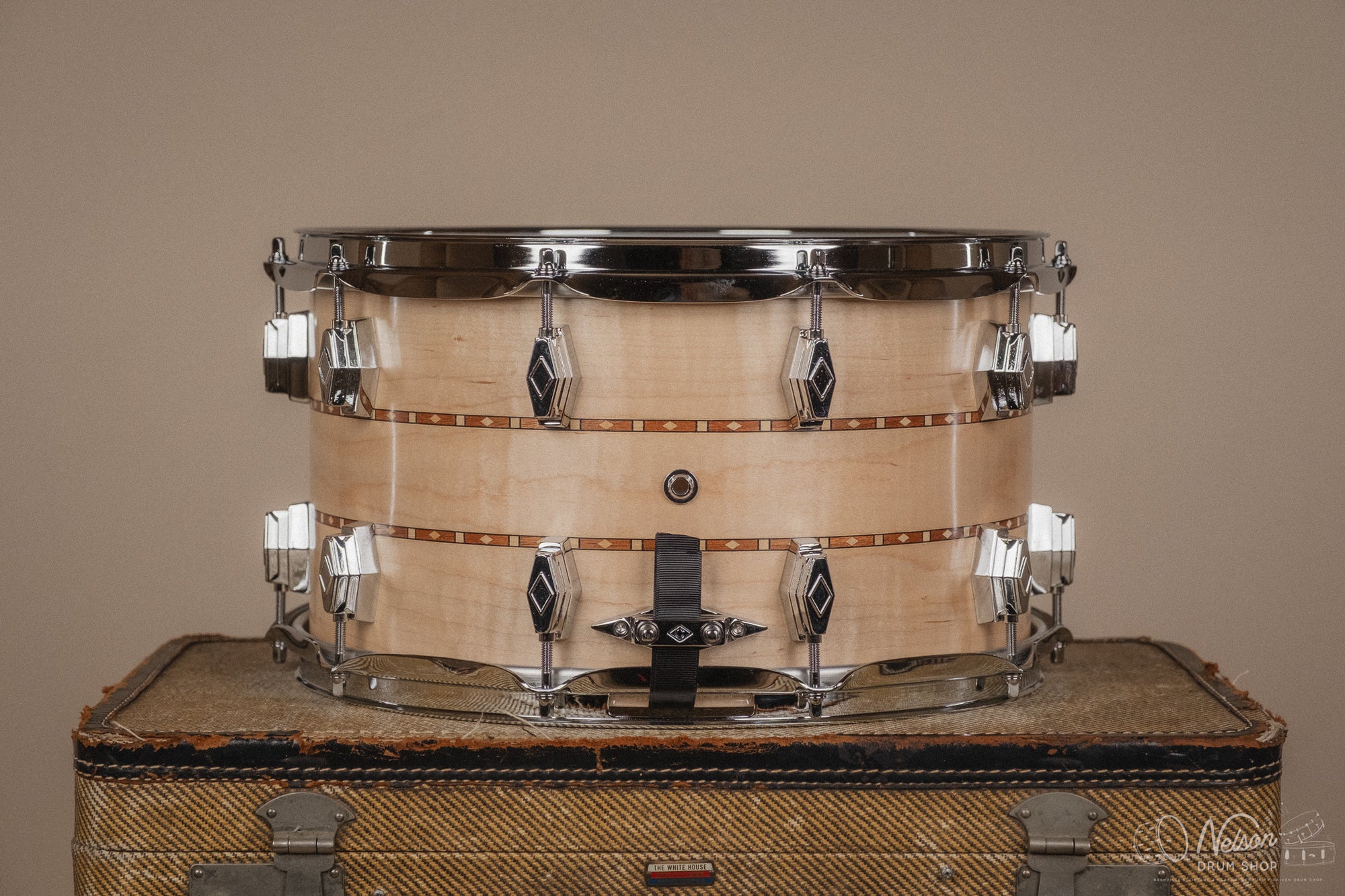 Craviotto Custom Shop Maple w/ Double Walnut Inlays - 8x14